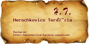 Herschkovics Terézia névjegykártya